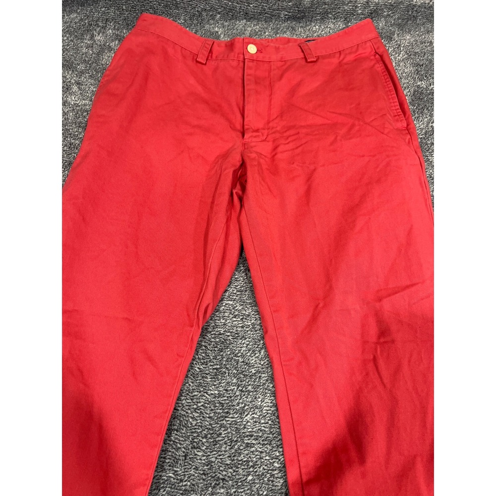 Vineyard Vines Mens Breaker Pants Red Cotton Twill Chinos 32x30